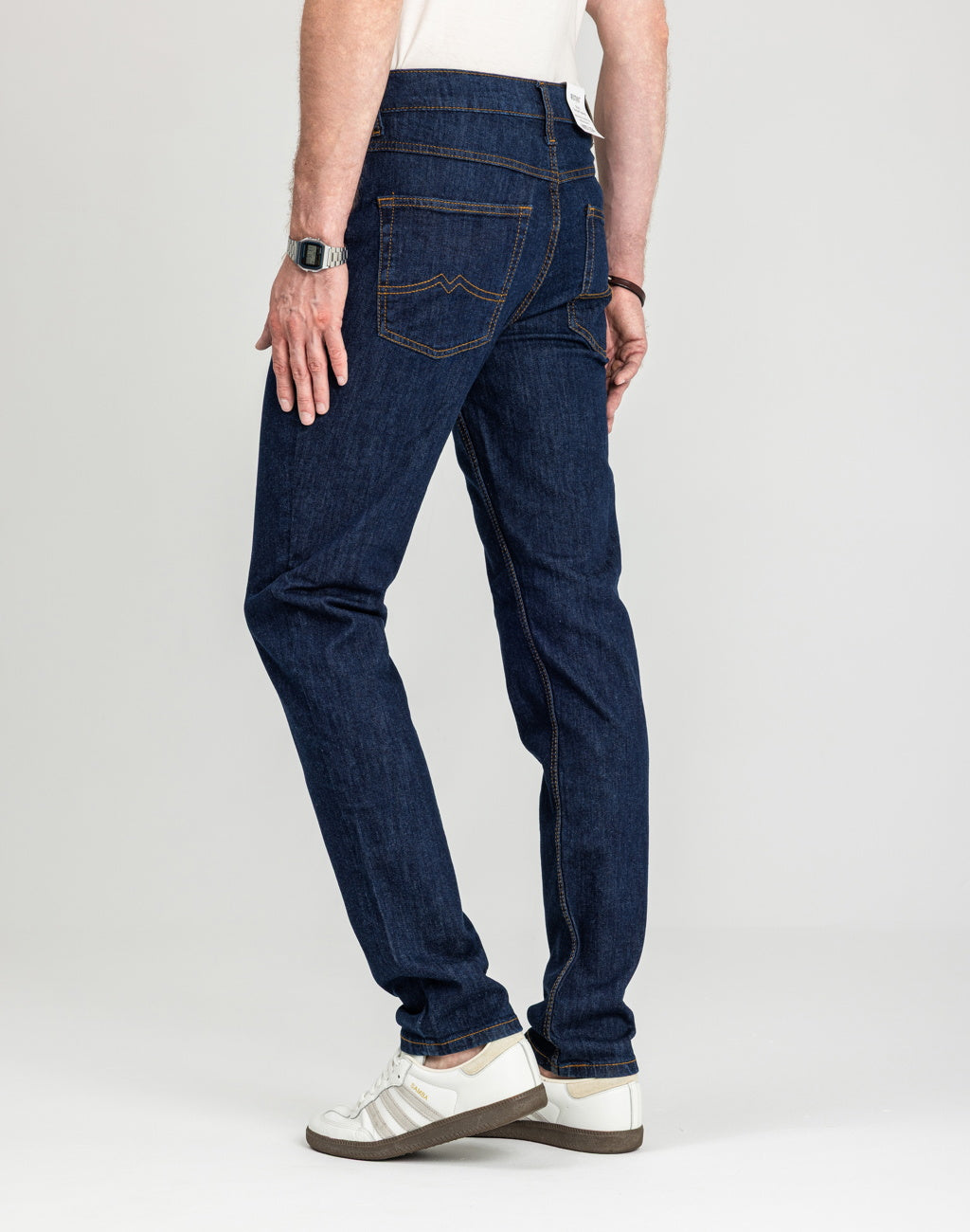 Męskie Spodnie Jeansowe Mustang Style Tramper Tapered Denim Blue 1018016 5000 901