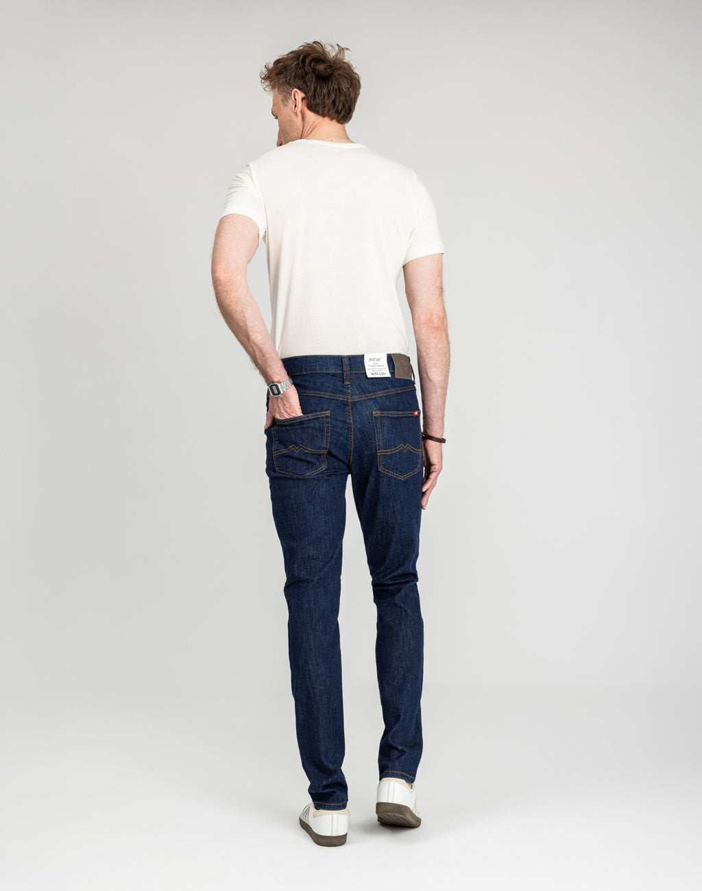 Męskie Spodnie Jeansowe Mustang Style Tramper Tapered Denim Blue 1018016 5000 901