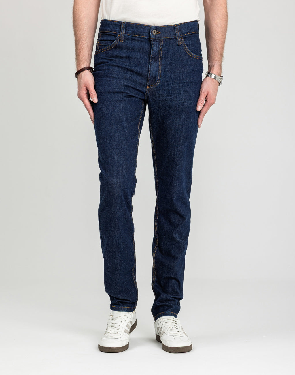 Męskie Spodnie Jeansowe Mustang Style Tramper Tapered Denim Blue 1018016 5000 901