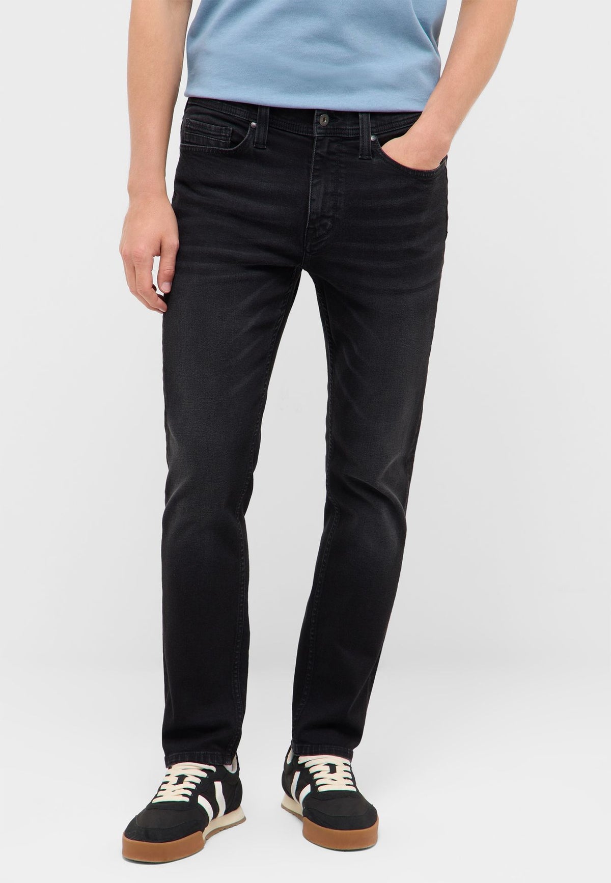 Męskie Spodnie Jeansowe Mustang Style Vegas Slim Denim Black 1018238 4000 982