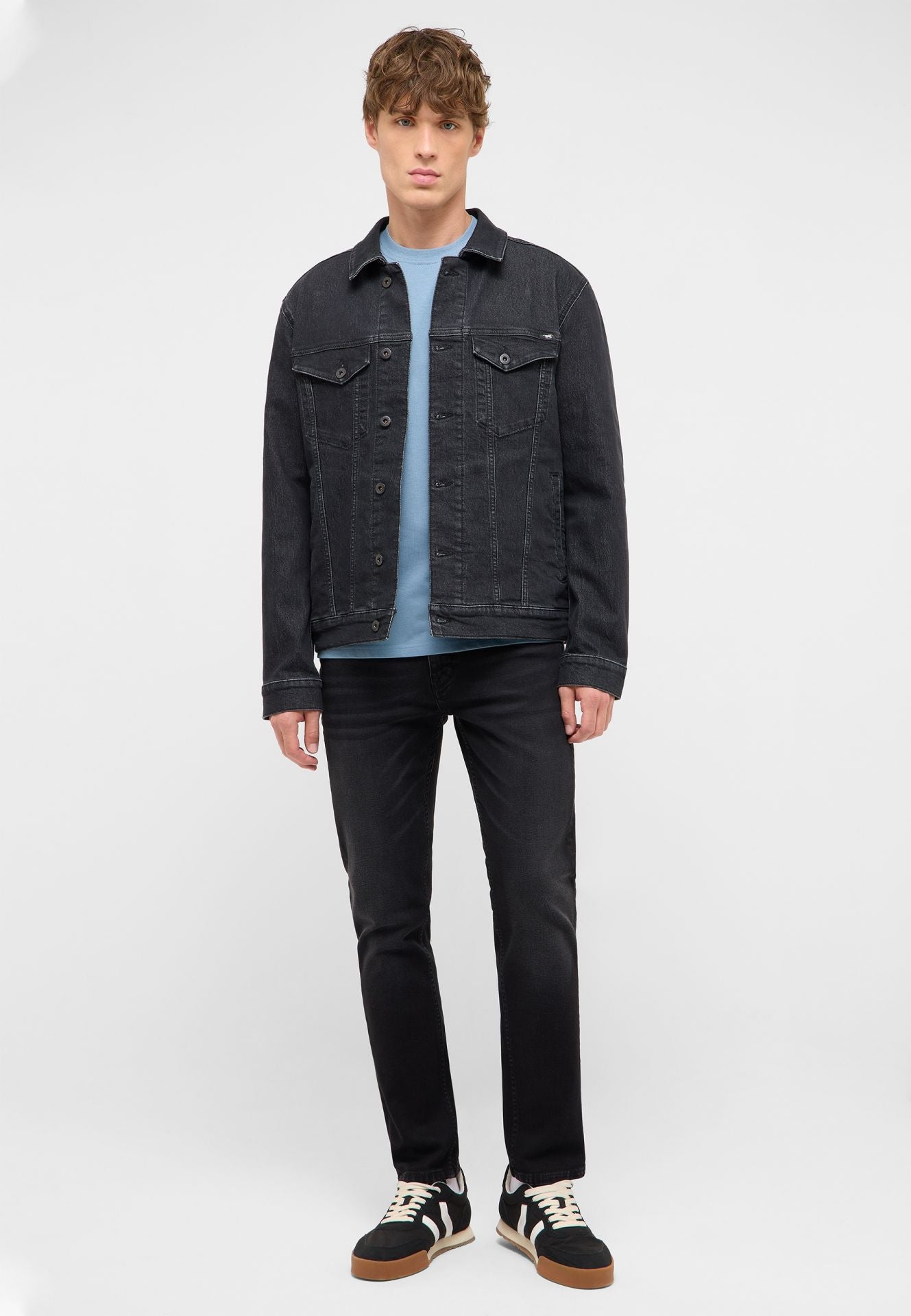Męskie Spodnie Jeansowe Mustang Style Vegas Slim Denim Black 1018238 4000 982