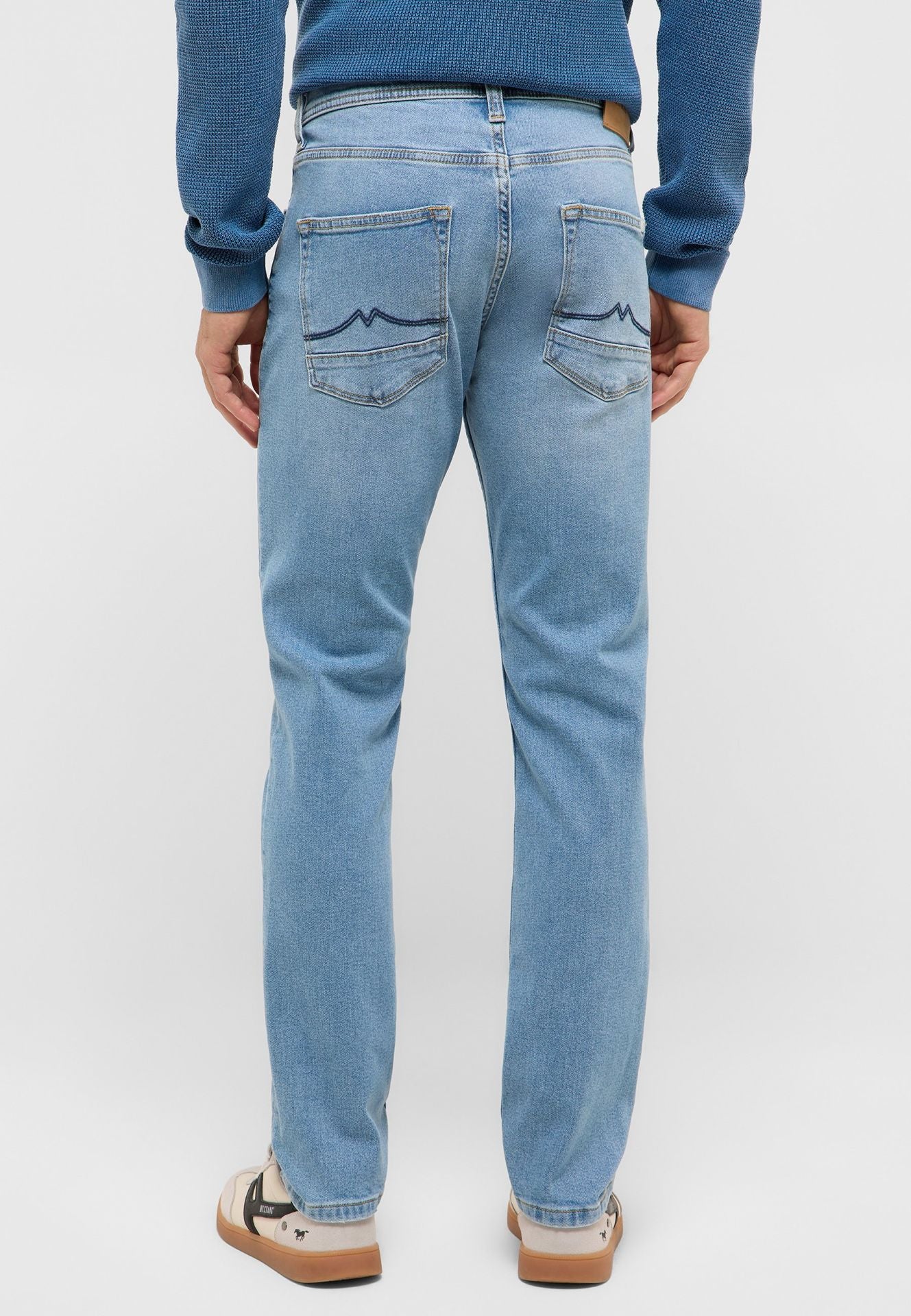 Męskie Spodnie Jeansowe Mustang Style Vegas Slim Denim Blue 1017422 5000 602