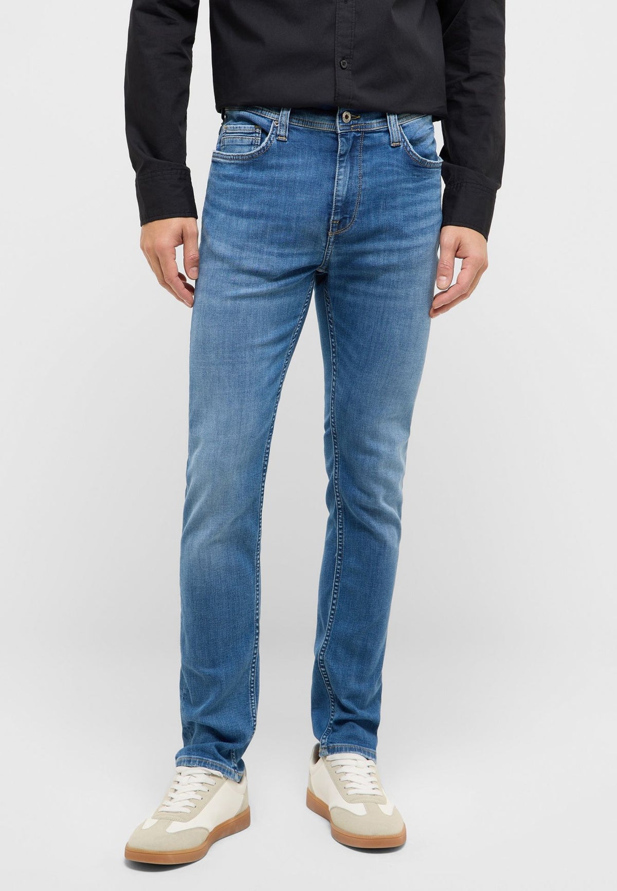 Męskie Spodnie Jeansowe Mustang Style Vegas Slim Denim Blue 1017701 5000 683