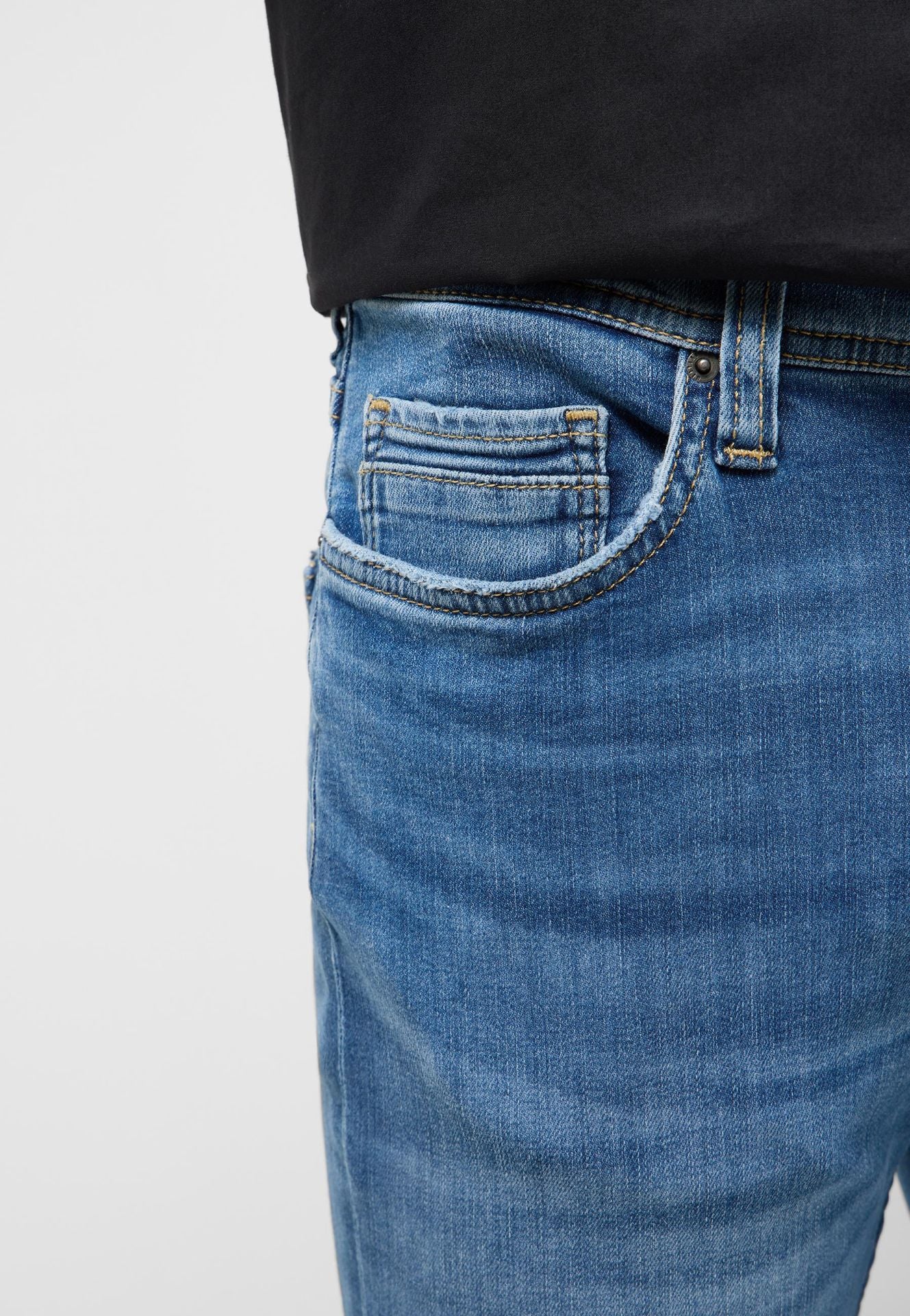 Męskie Spodnie Jeansowe Mustang Style Vegas Slim Denim Blue 1017701 5000 683