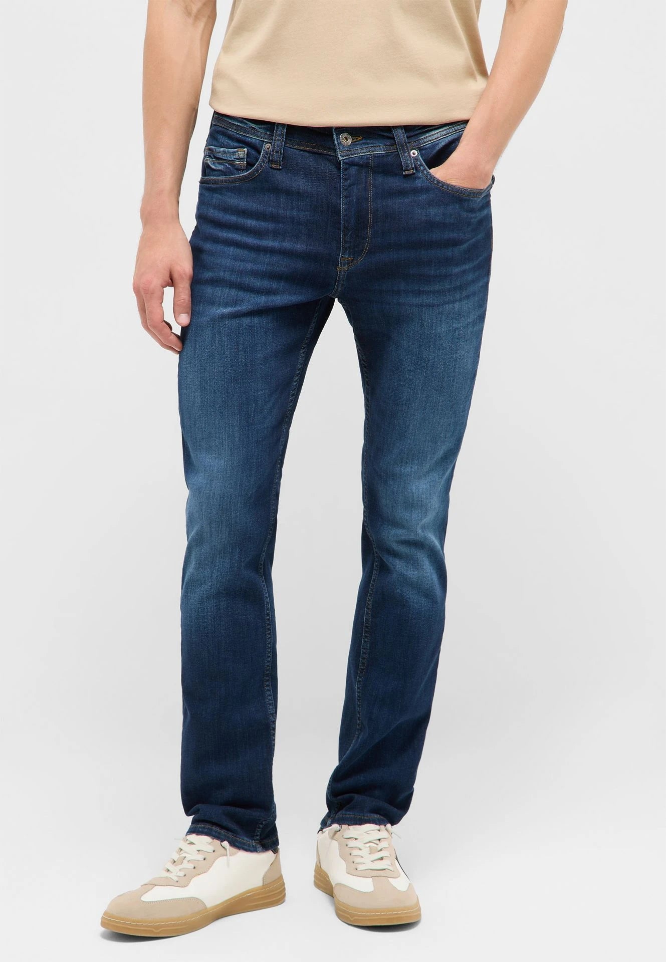 Męskie Spodnie Jeansowe Mustang Style Vegas Slim Denim Blue 1017701 5000 883