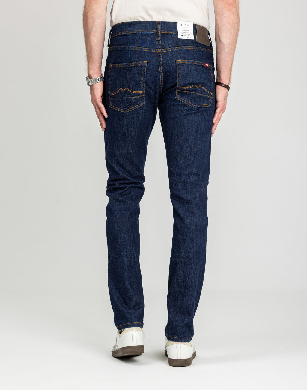 Męskie Spodnie Jeansowe Mustang Style Vegas Slim Denim Blue 1018015 5000 901
