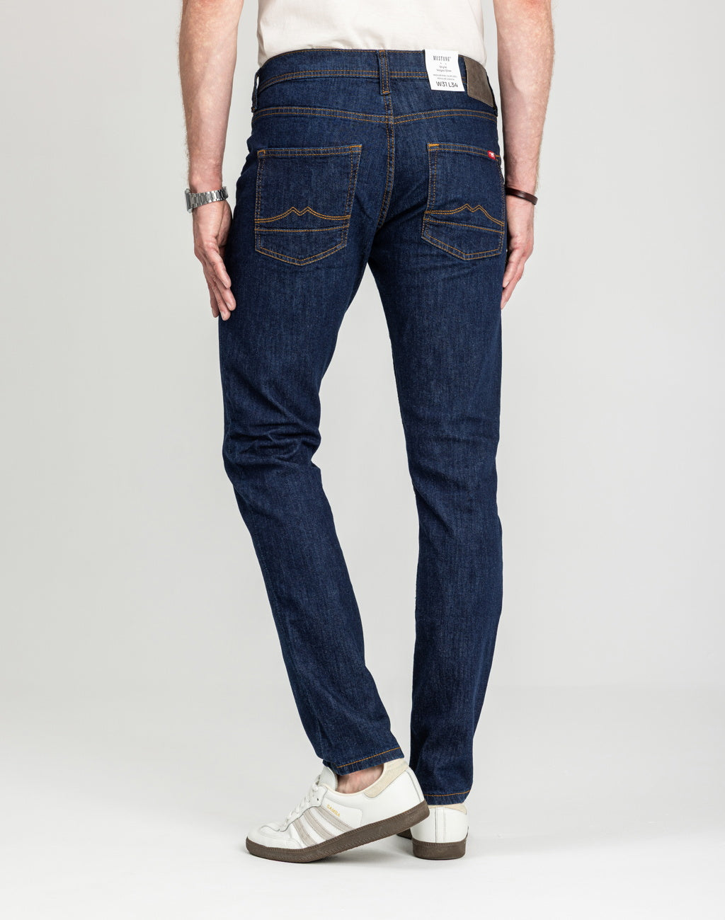 Męskie Spodnie Jeansowe Mustang Style Vegas Slim Denim Blue 1018015 5000 901