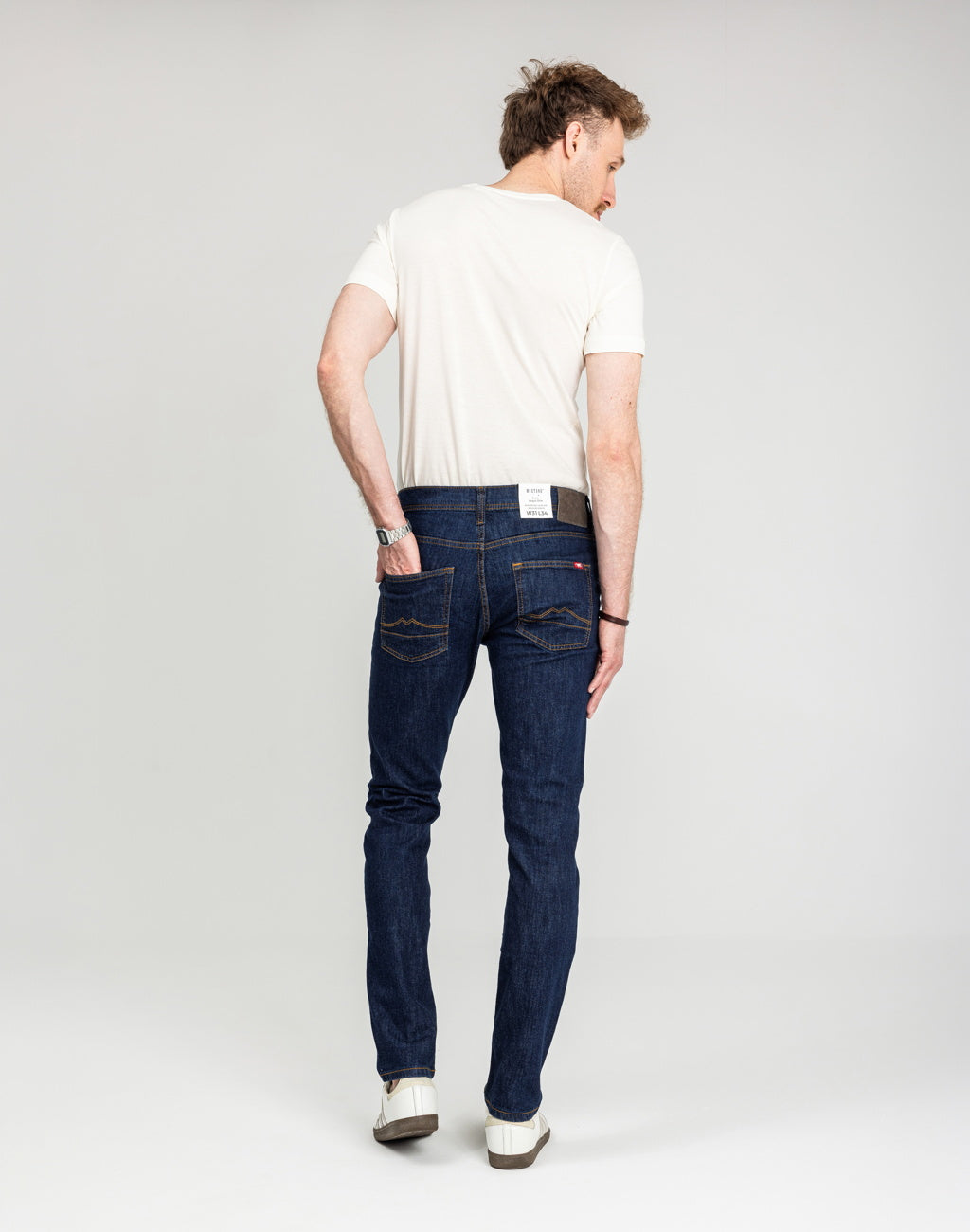 Męskie Spodnie Jeansowe Mustang Style Vegas Slim Denim Blue 1018015 5000 901