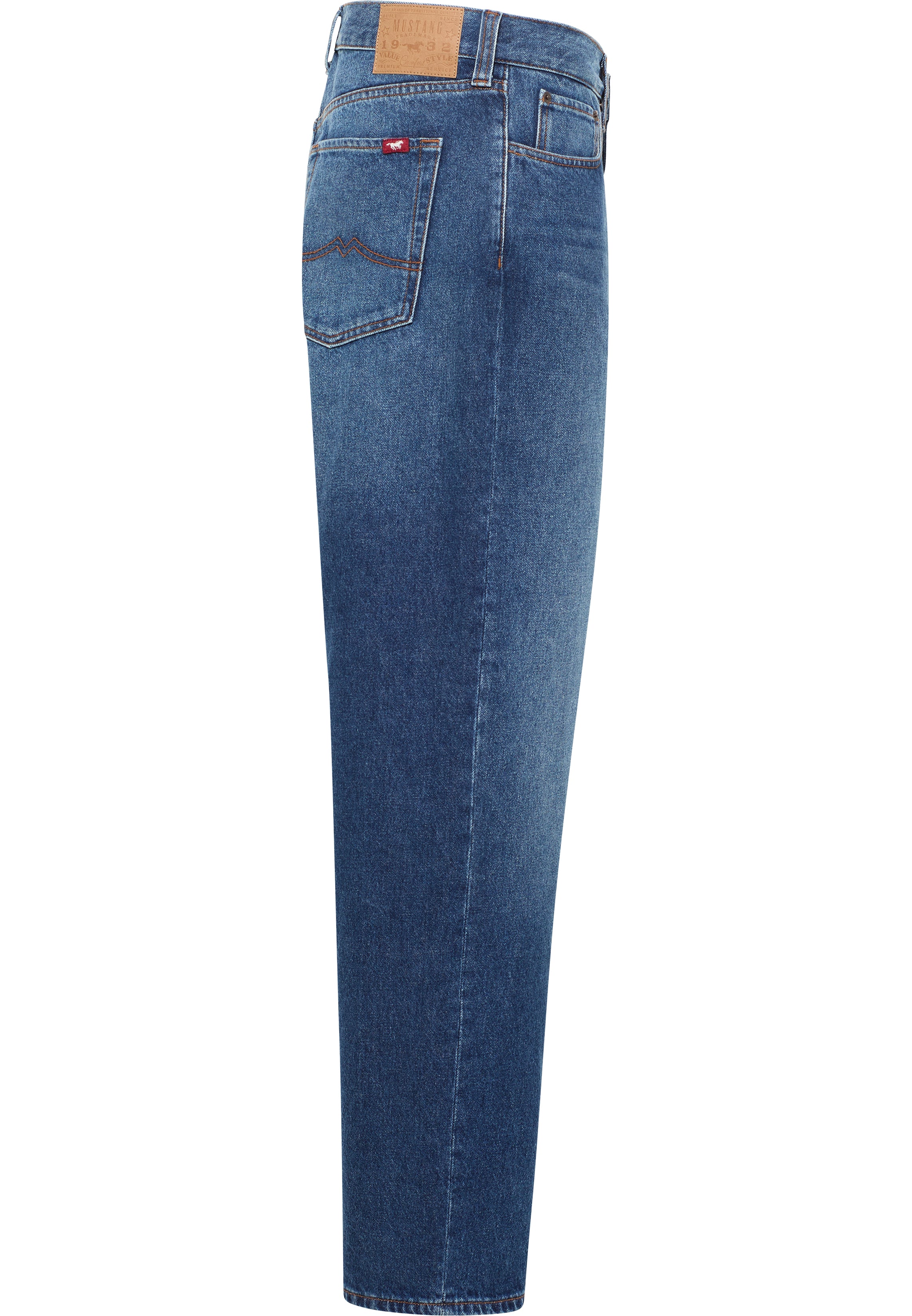 Męskie Spodnie Jeansowe Mustang Style Vermont Loose Denim Blue 1016346 5000 682