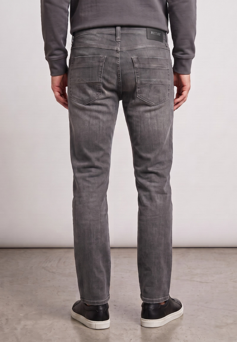 Męskie Spodnie Jeansowe Mustang Style Washington Straight Denim Black 1017689 4000 883