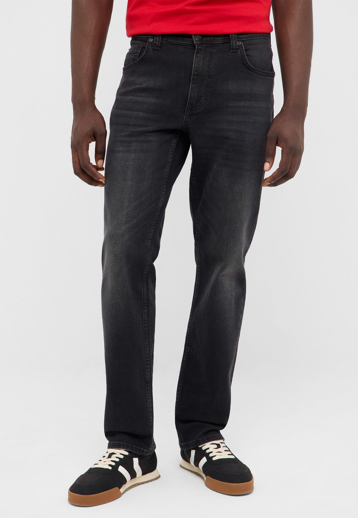 Męskie Spodnie Jeansowe Mustang Style Washington Straight Denim Black 1018270 4000 883