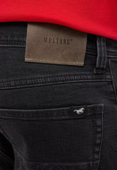 Męskie Spodnie Jeansowe Mustang Style Washington Straight Denim Black 1018270 4000 883