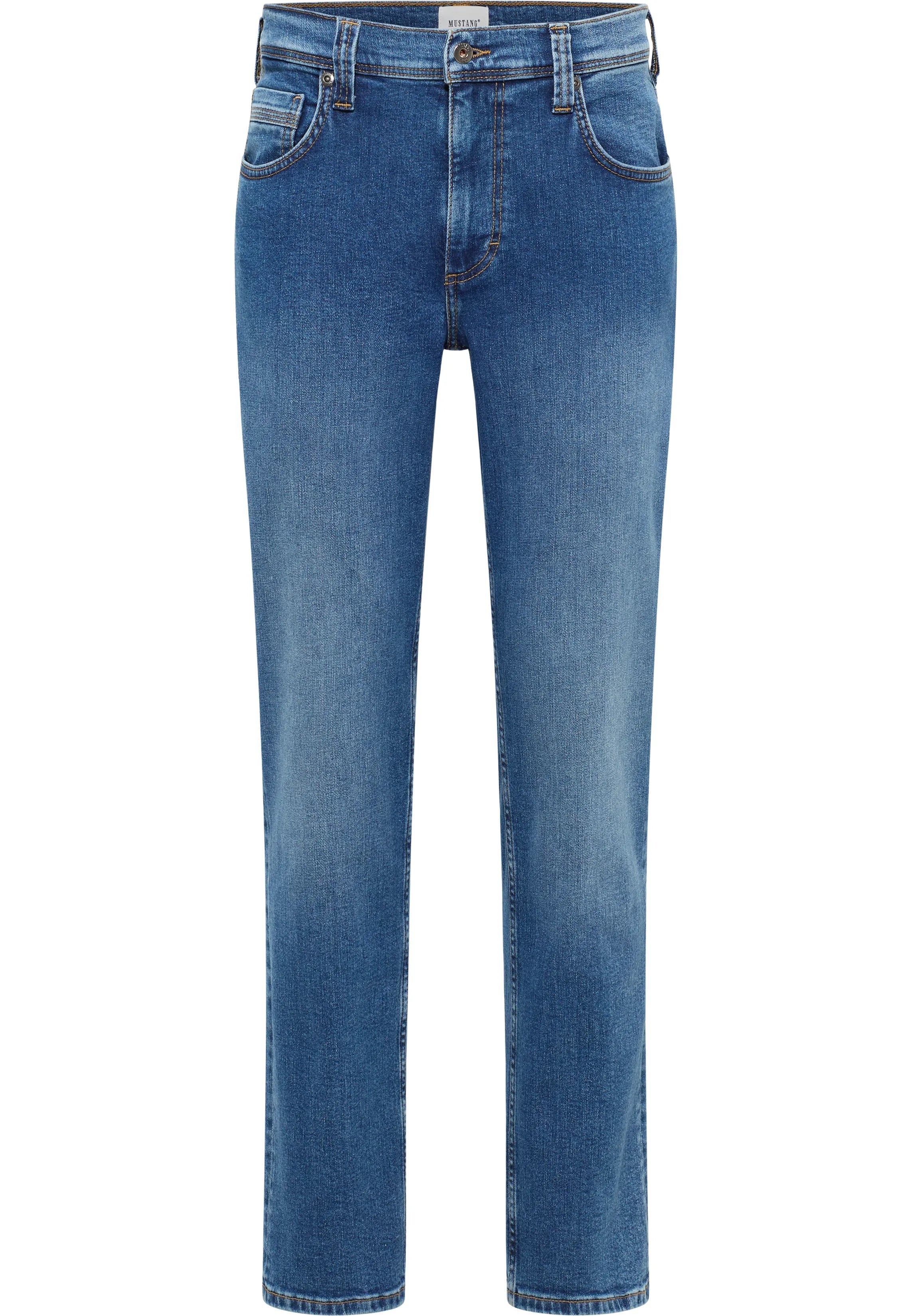 Męskie Spodnie Jeansowe Mustang Style Washington Straight Denim Blue 1016335 5000 582