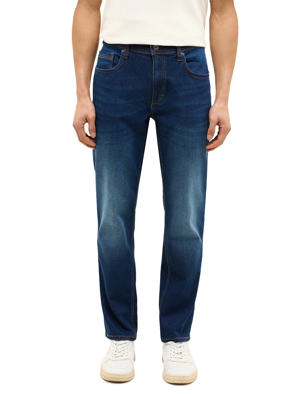 Męskie Spodnie Jeansowe Mustang Style Washington Straight Denim Blue 1016335 5000 802