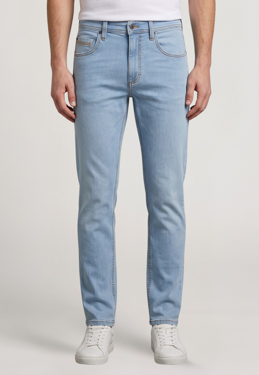 Męskie Spodnie Jeansowe Mustang Style Washington Straight Denim Blue 1017692 5000 401