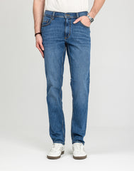 Męskie Spodnie Jeansowe Mustang Style Washington Straight Denim Blue 1018017 5000 782