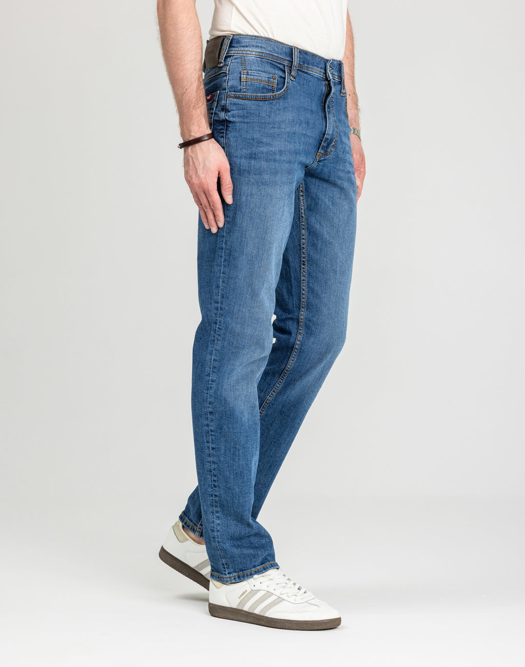 Męskie Spodnie Jeansowe Mustang Style Washington Straight Denim Blue 1018017 5000 782