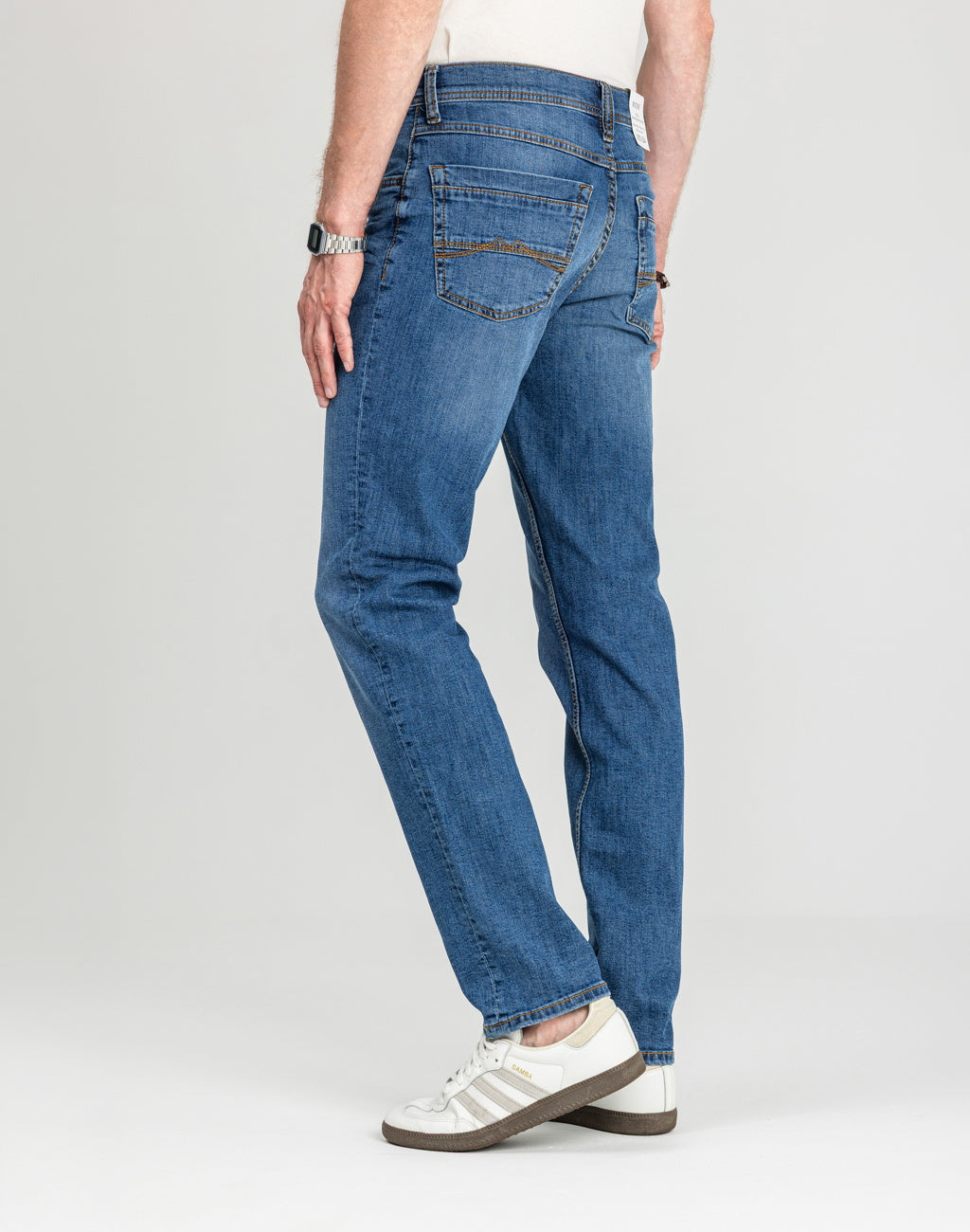 Męskie Spodnie Jeansowe Mustang Style Washington Straight Denim Blue 1018017 5000 782
