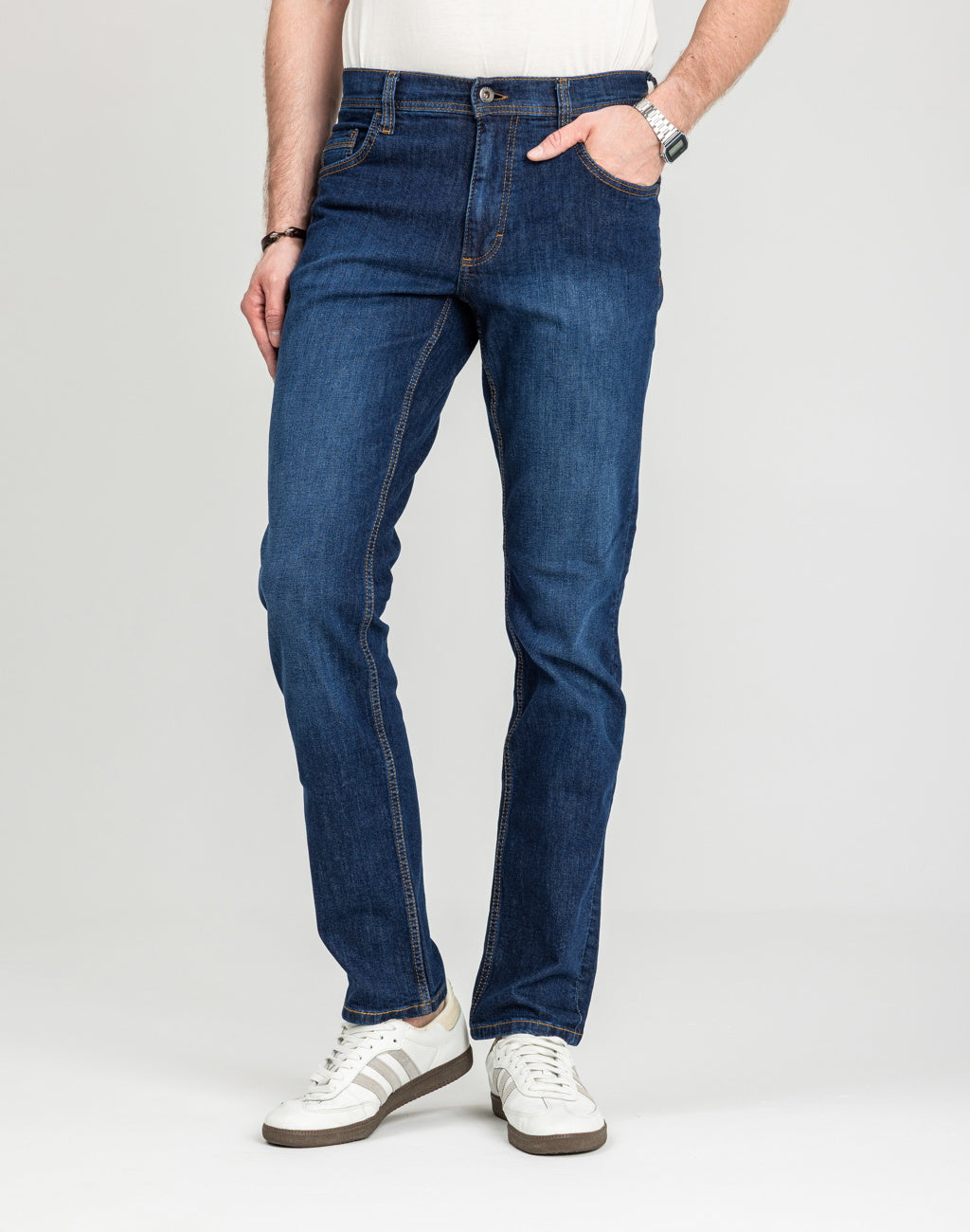 Męskie Spodnie Jeansowe Mustang Style Washington Straight Denim Blue 1018017 5000 882