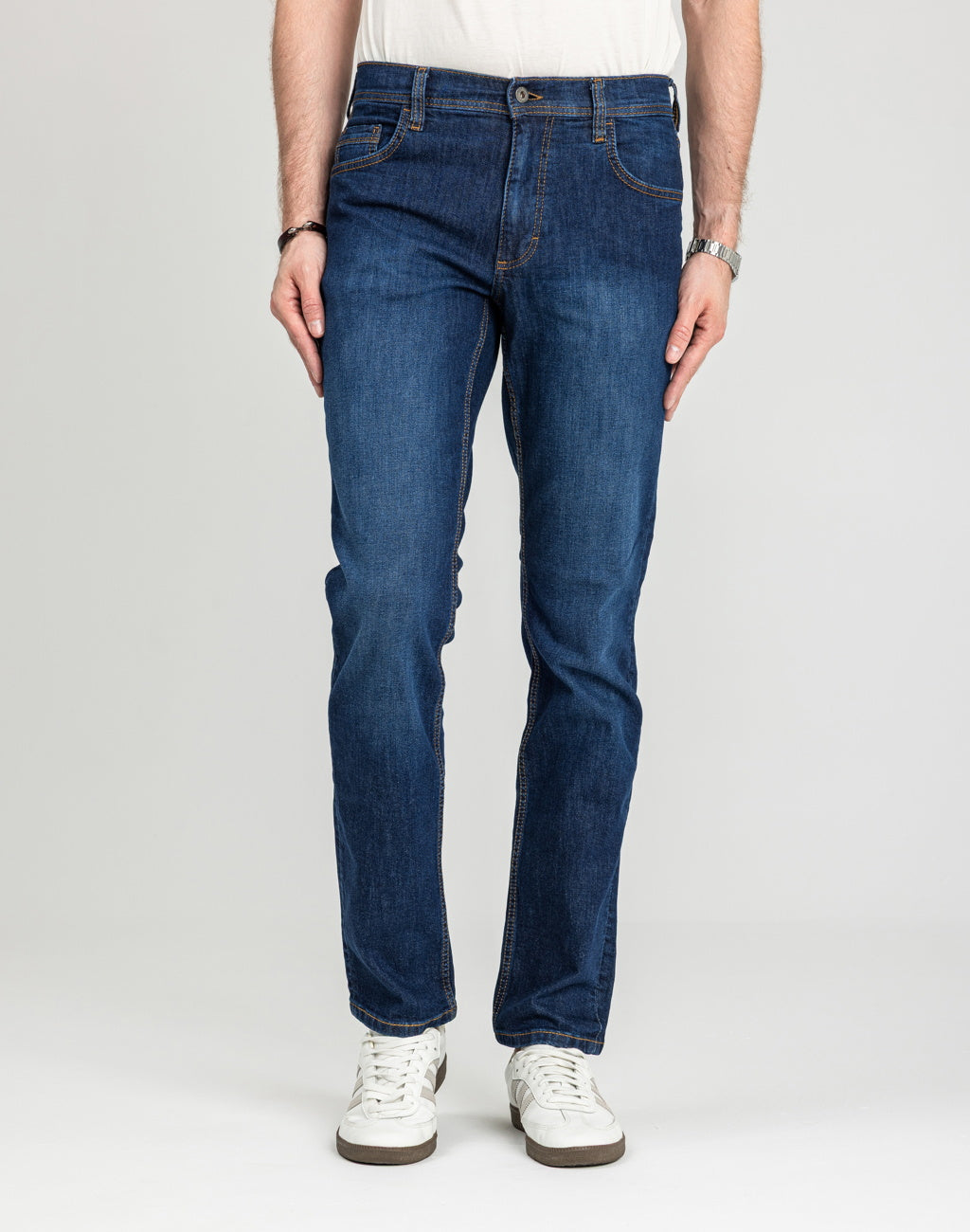 Męskie Spodnie Jeansowe Mustang Style Washington Straight Denim Blue 1018017 5000 882