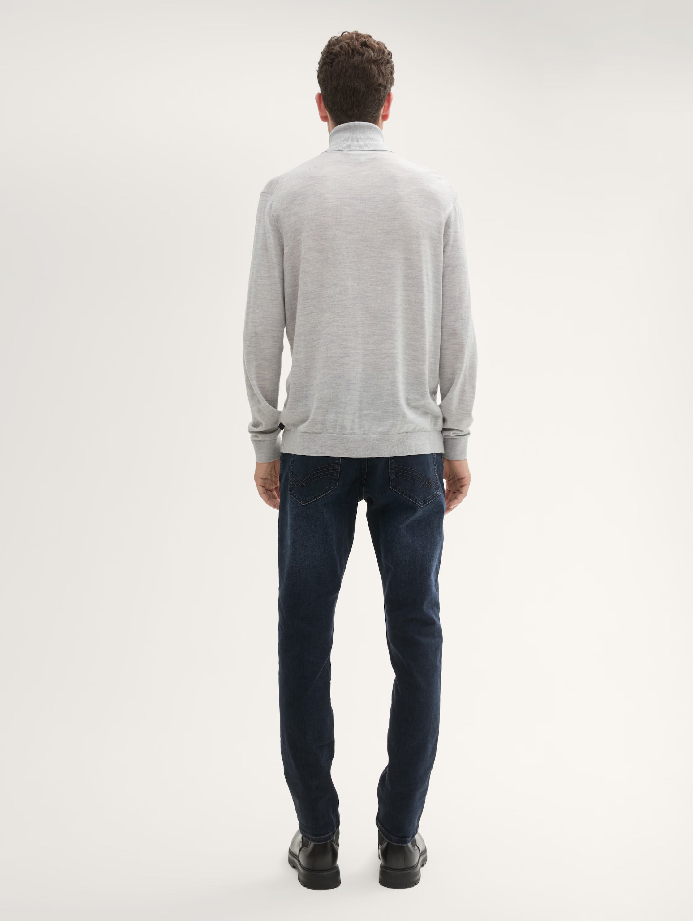 Męskie Spodnie Jeansowe Tom Tailor Josh Dark Stone Blue Black Denim 1021434 10173