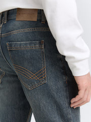 Męskie Spodnie Jeansowe Tom Tailor Marvin Mid Stone Wash Proste 1007858 10281
