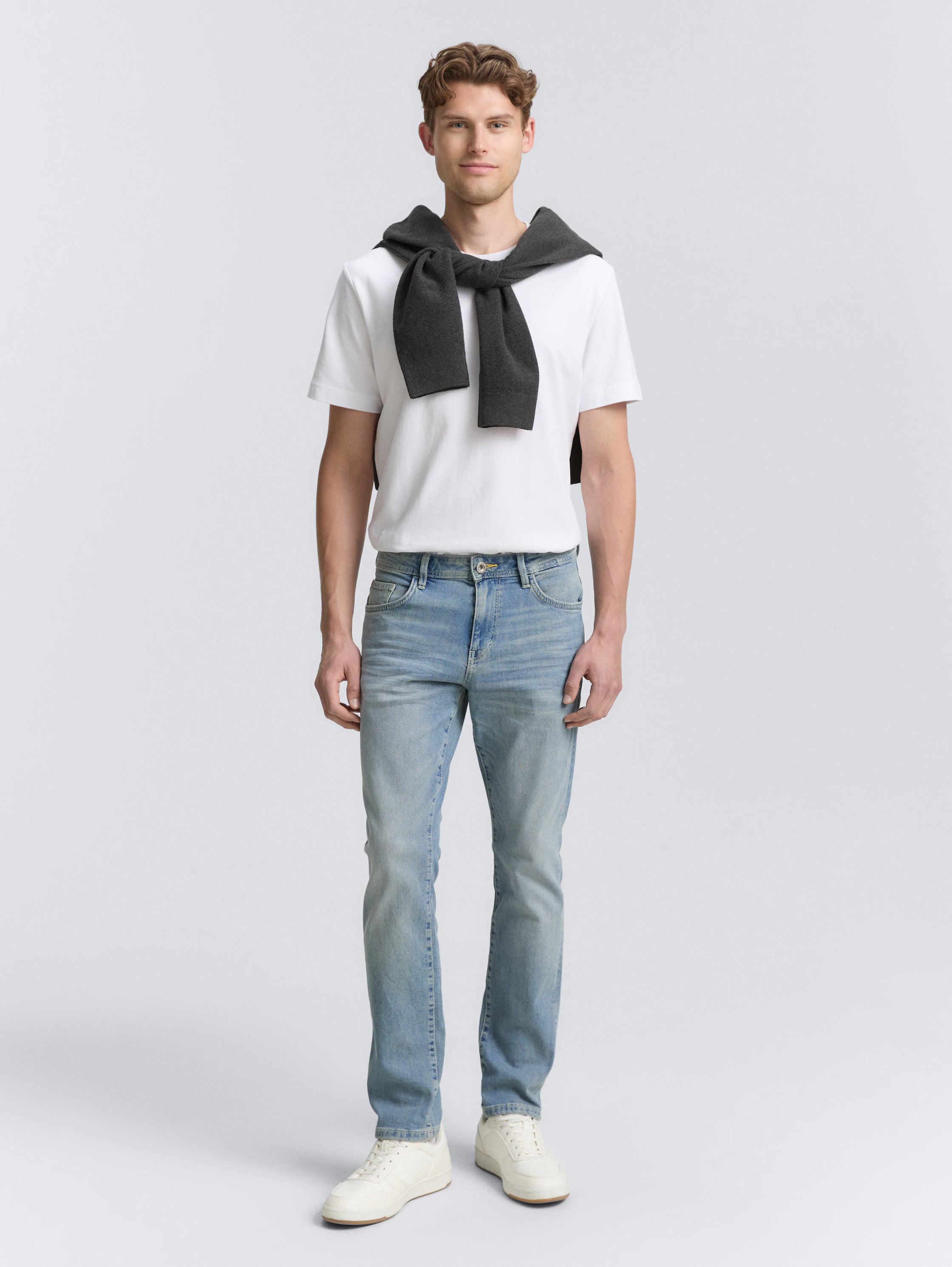 Męskie Spodnie Jeansowe Tom Tailor TTJOSH REGULAR stone wash denim 1048363 10283