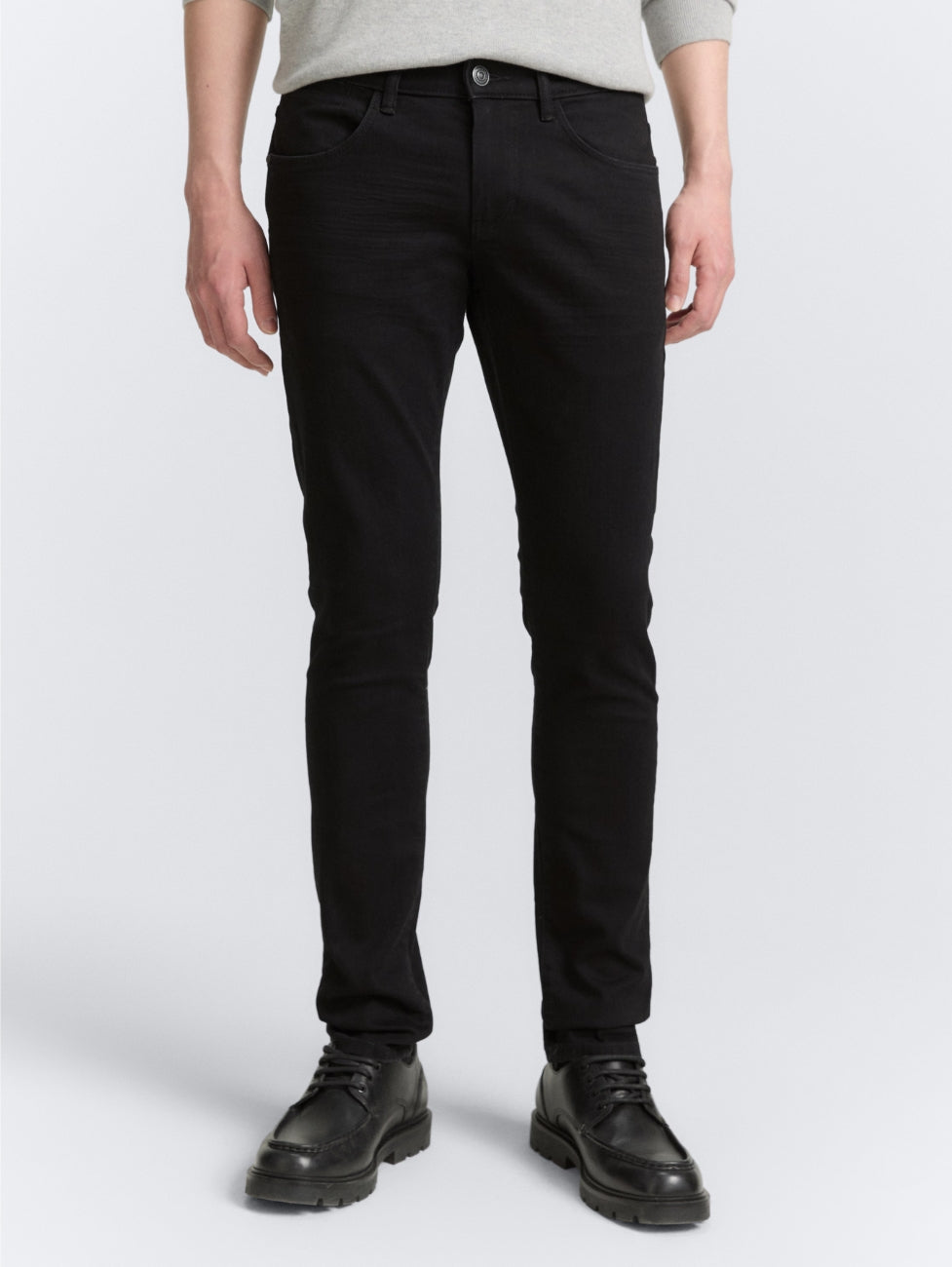 Męskie Spodnie Jeansowe Tom Tailor Troy Czarne Slim Fit 1021160 10270