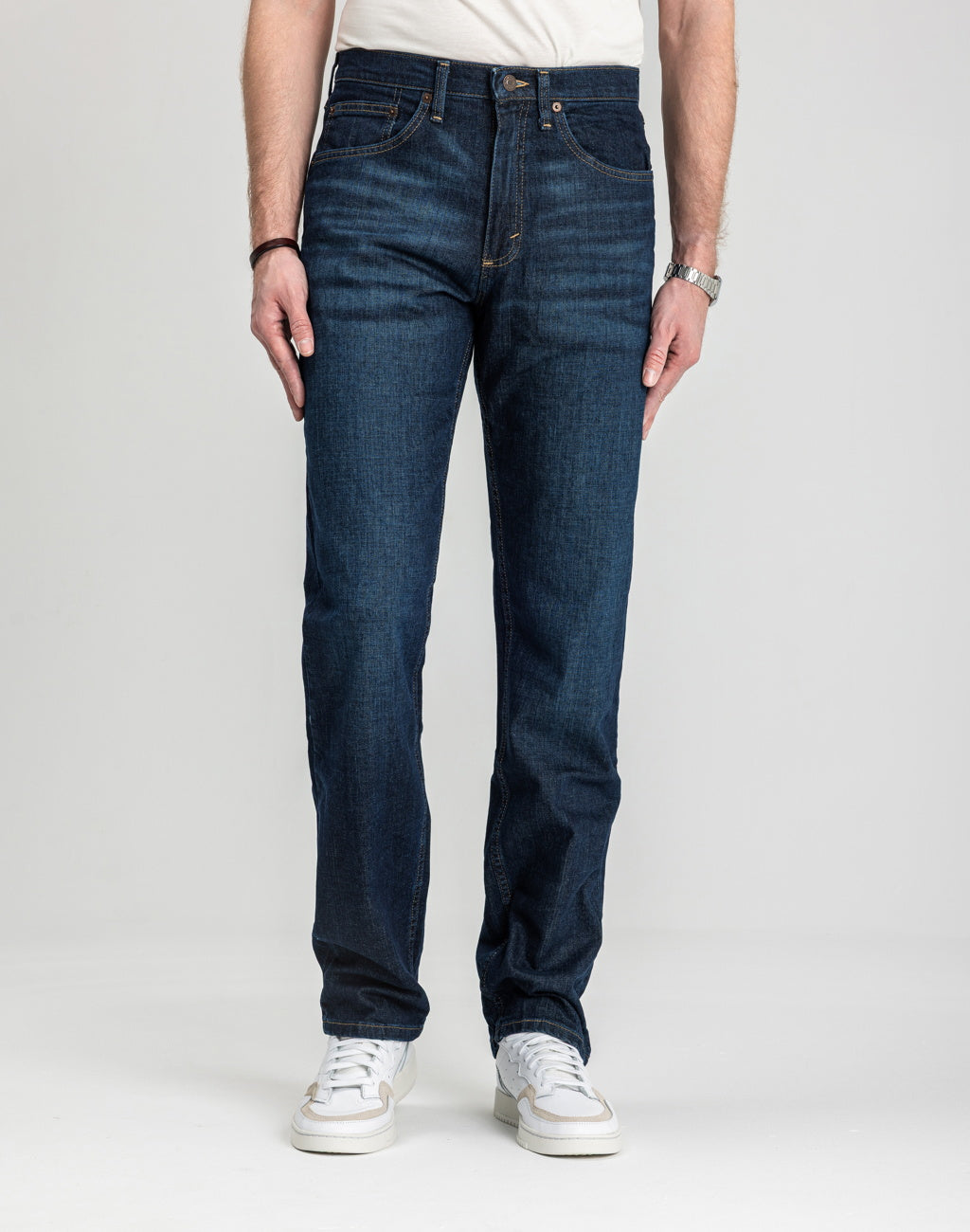 Męskie Spodnie Jeansowe Wrangler Relaxed Fit Blackened Indigo 112352957