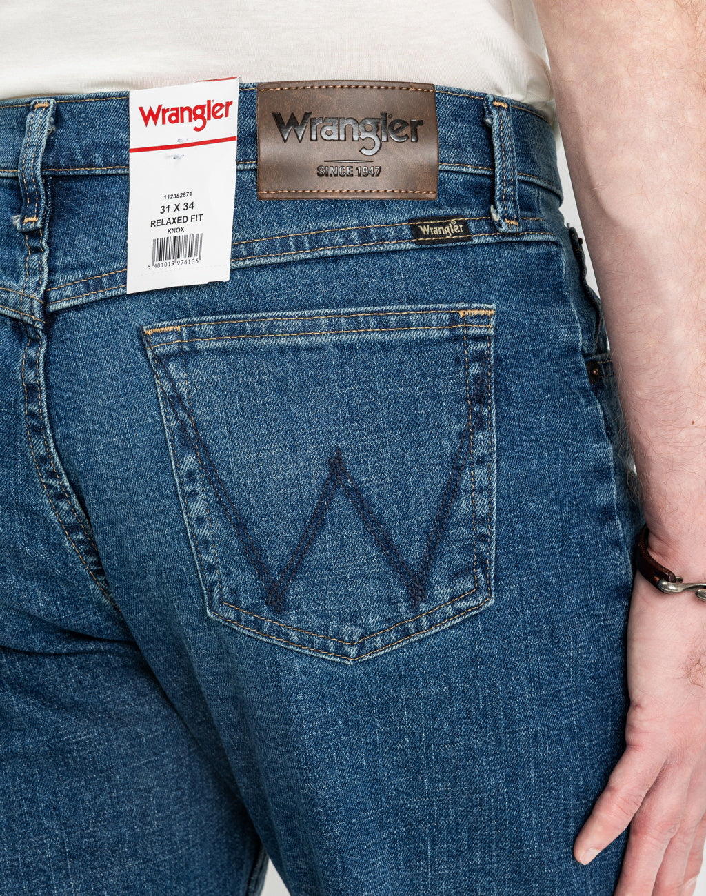 Męskie Spodnie Jeansowe Wrangler Relaxed Fit Knox 112352871