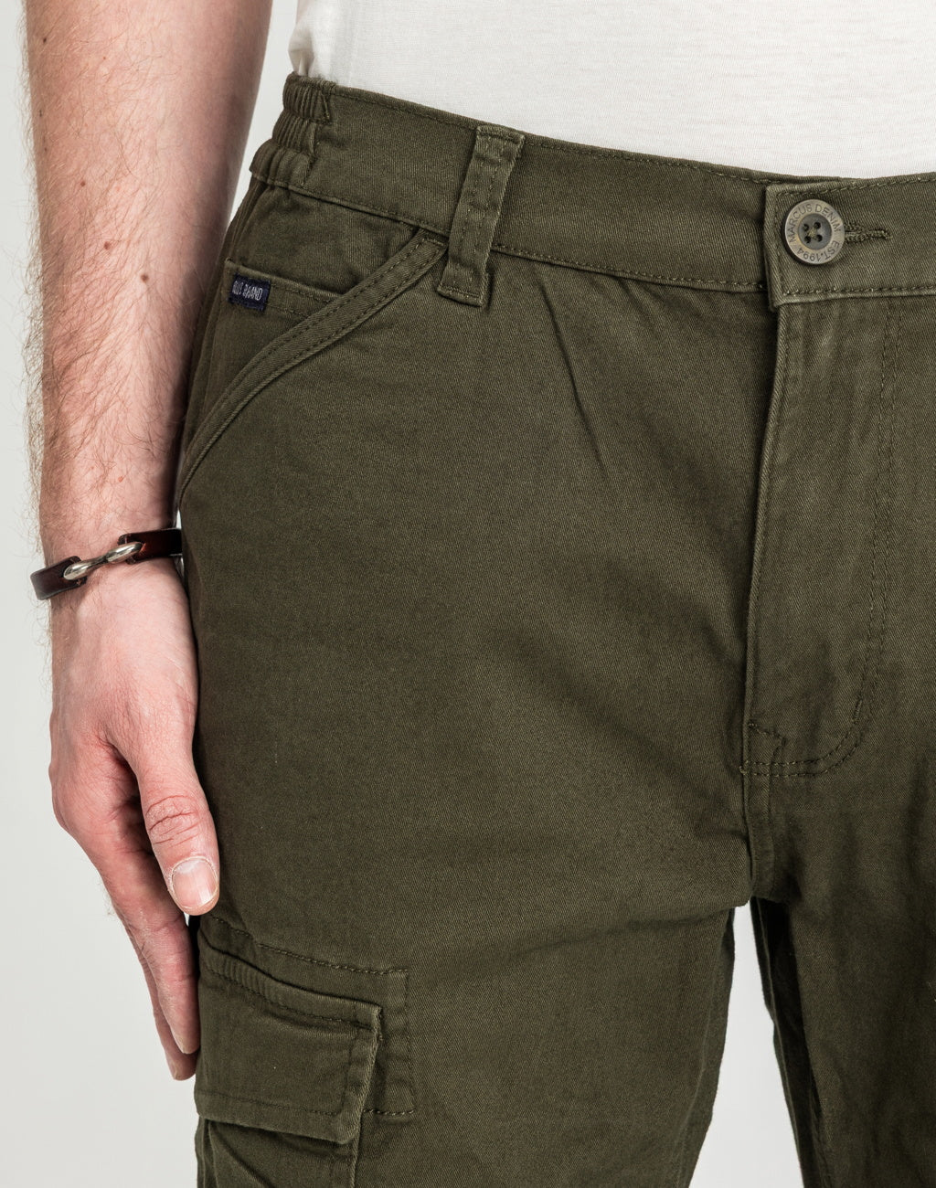 Męskie Spodnie Materiałowe Marcus Gerry Cargo 5052 Olive Green 16-200145