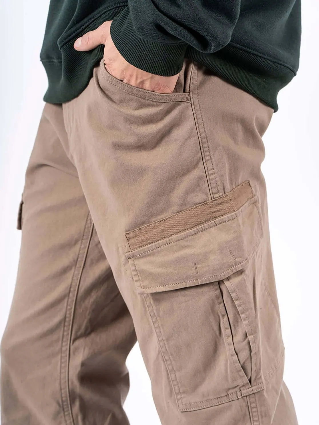 Męskie Spodnie Materiałowe Marcus Gerry Cargo 6080 Golden Sand 16-200146