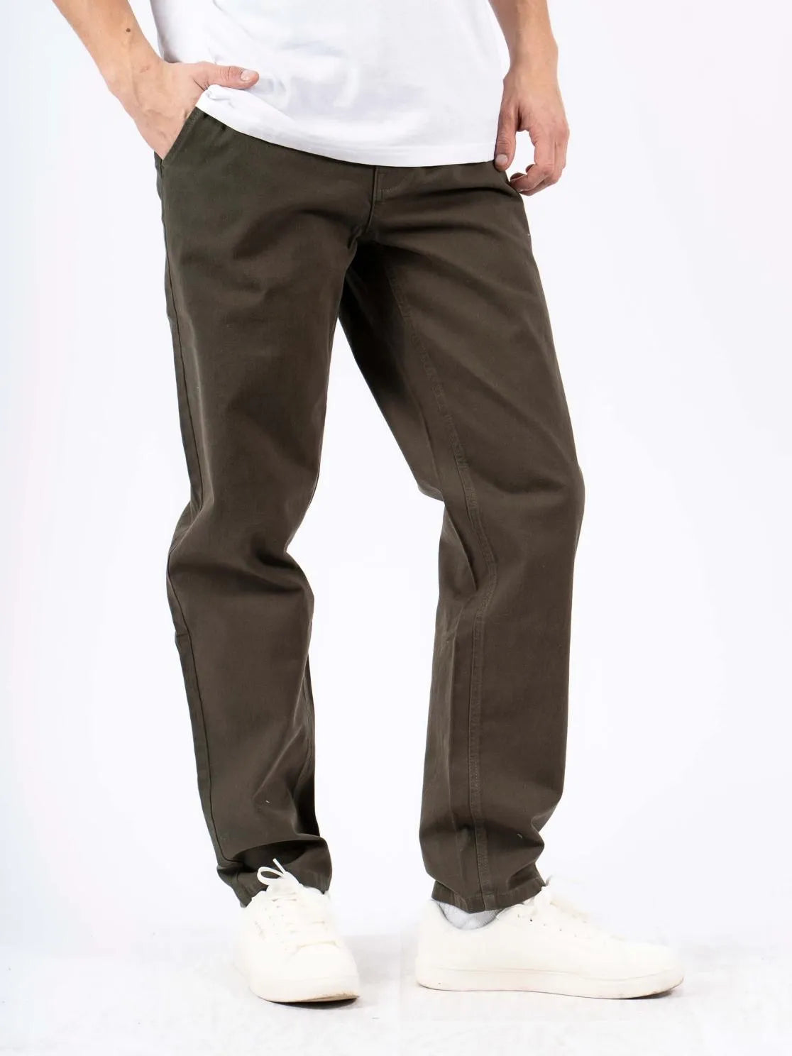 Męskie Spodnie Materiałowe Marcus Gerry Chino 5052 Olive Green 16-200126