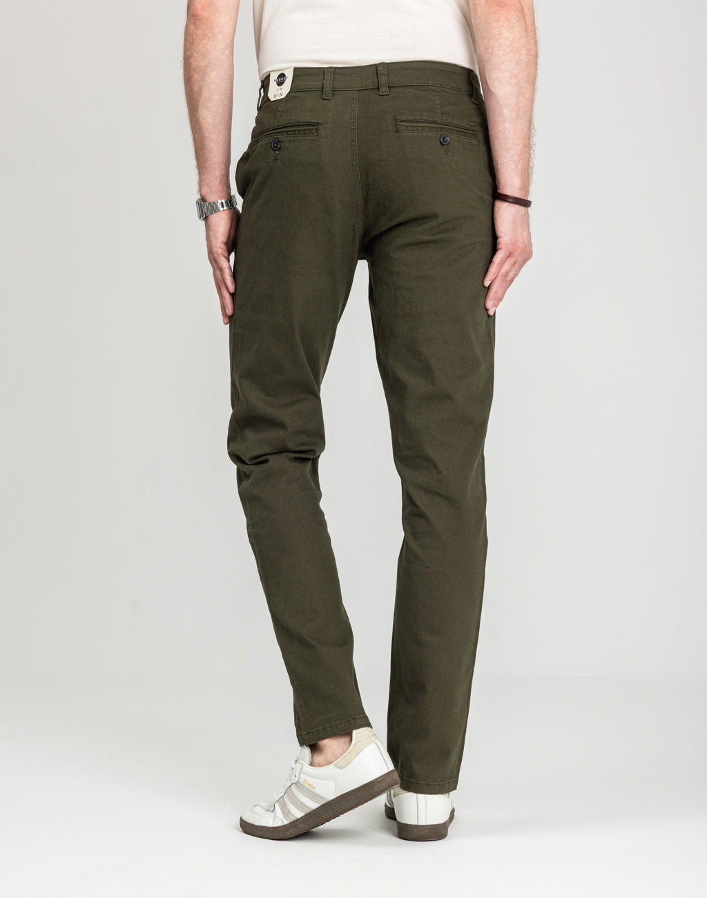 Męskie Spodnie Materiałowe Marcus Gerry Chino 5052 Olive Green 16-200126
