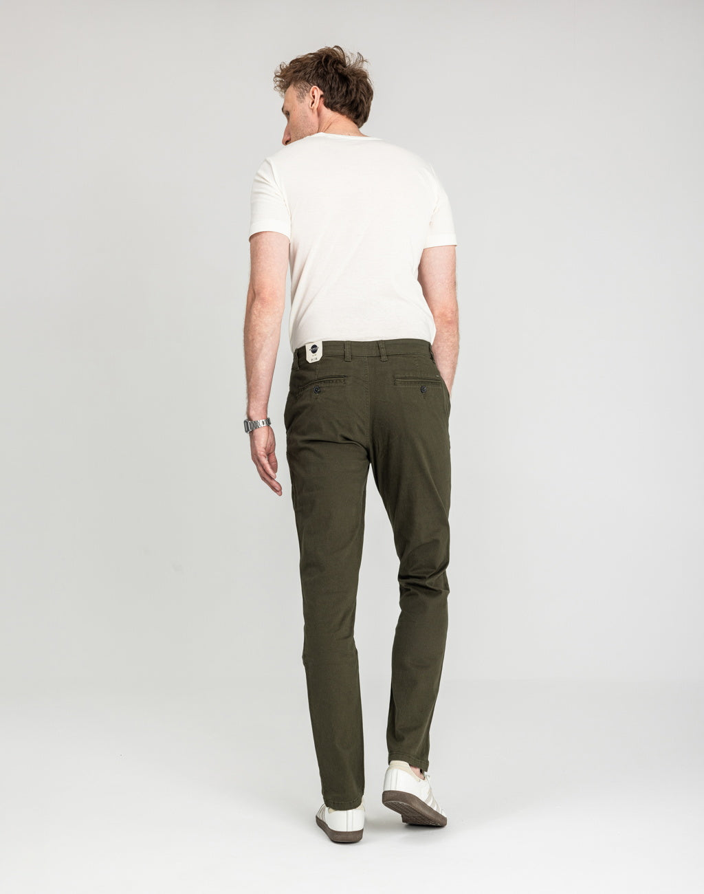 Męskie Spodnie Materiałowe Marcus Gerry Chino 5052 Olive Green 16-200126
