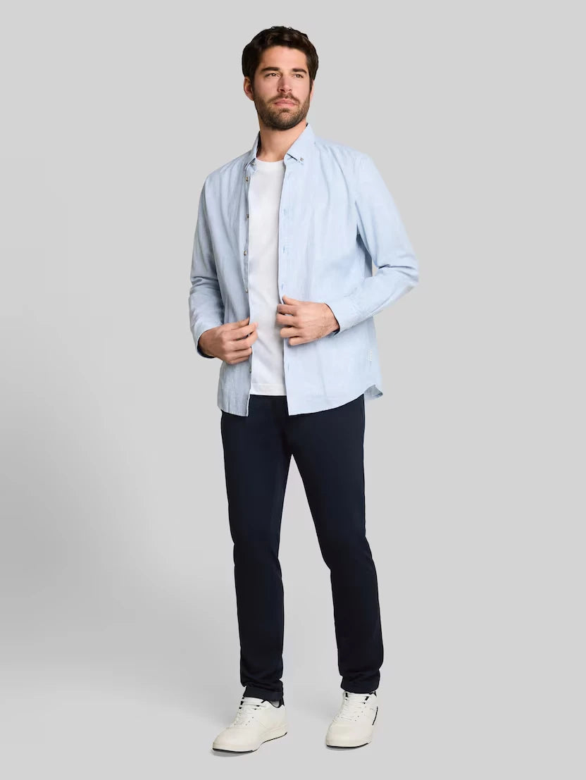 Męskie Spodnie Materiałowe Tom Tailor Jersey Slim Chino Sky Captain Blue 1044853 10668