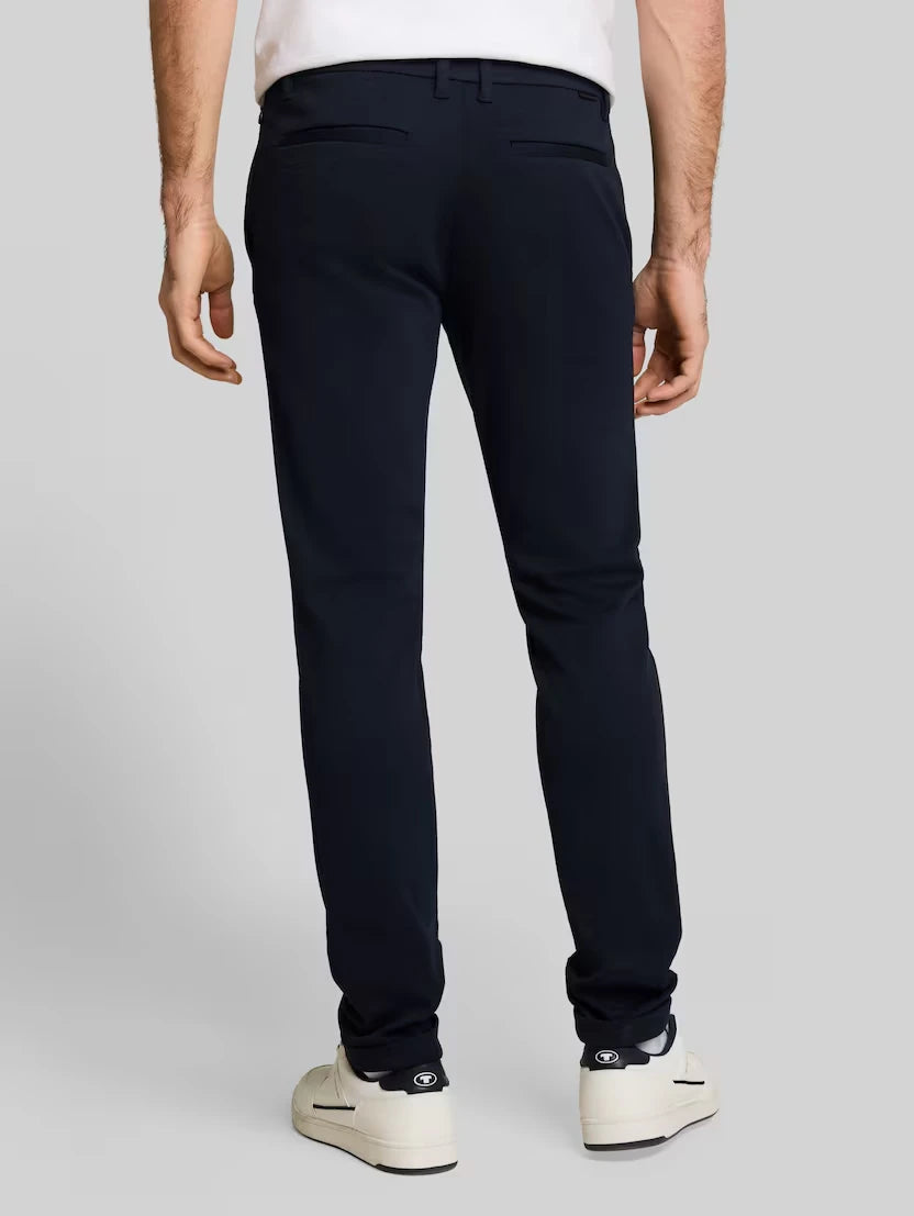 Męskie Spodnie Materiałowe Tom Tailor Jersey Slim Chino Sky Captain Blue 1044853 10668