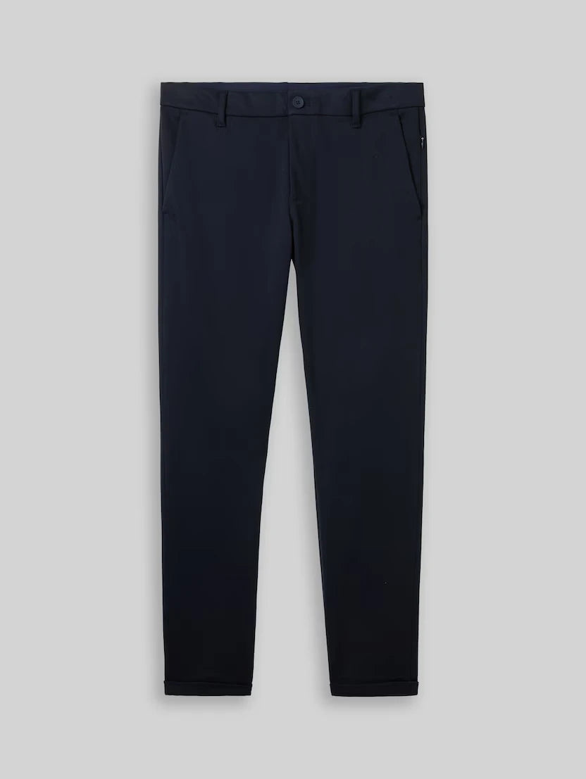 Męskie Spodnie Materiałowe Tom Tailor Jersey Slim Chino Sky Captain Blue 1044853 10668