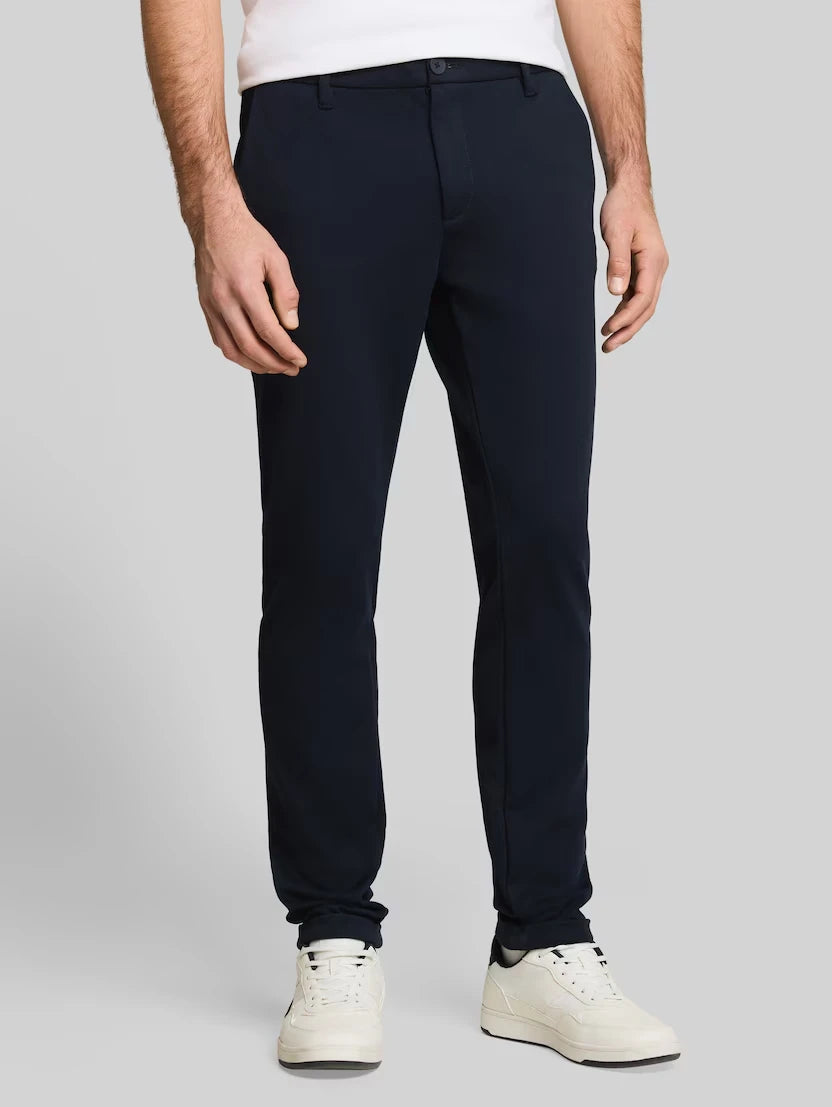 Męskie Spodnie Materiałowe Tom Tailor Jersey Slim Chino Sky Captain Blue 1044853 10668