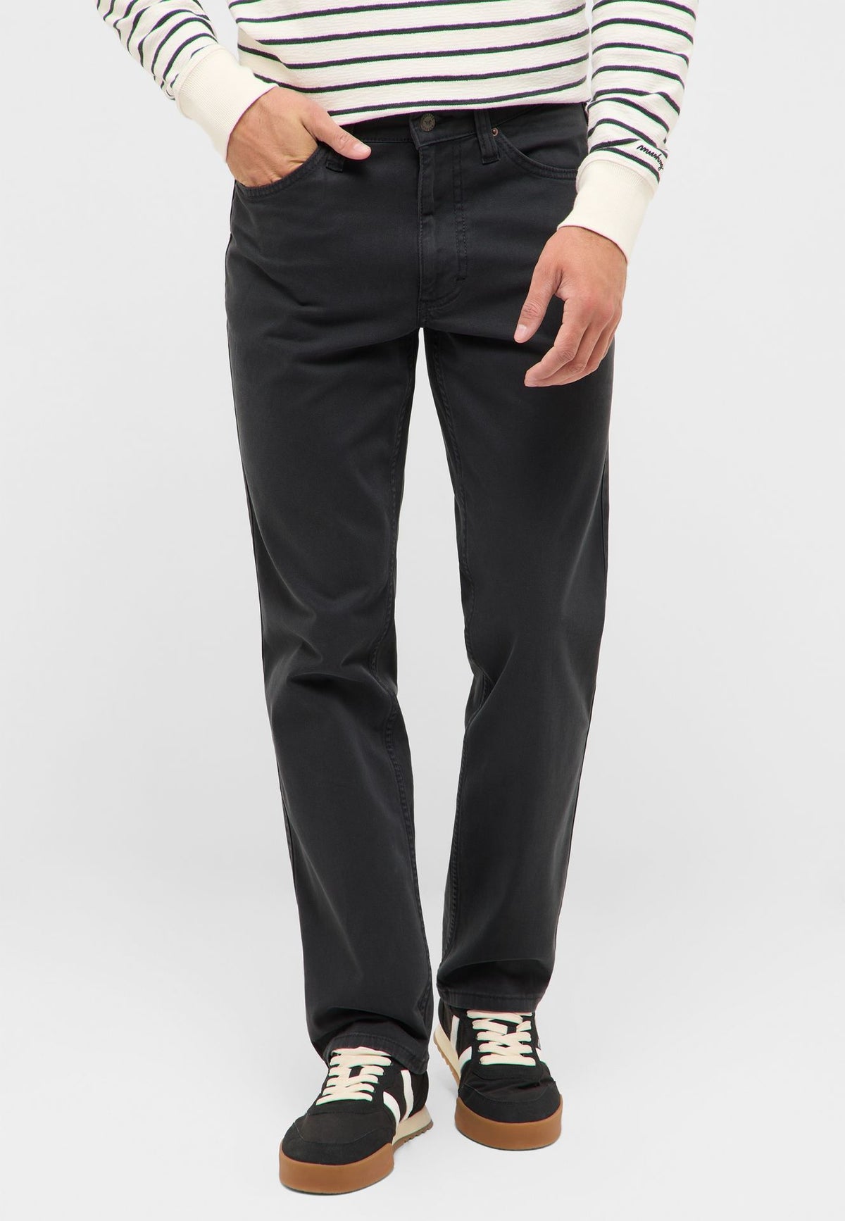 Męskie Spodnie Mustang Style Tramper Straight Jet Black 1017471 4188