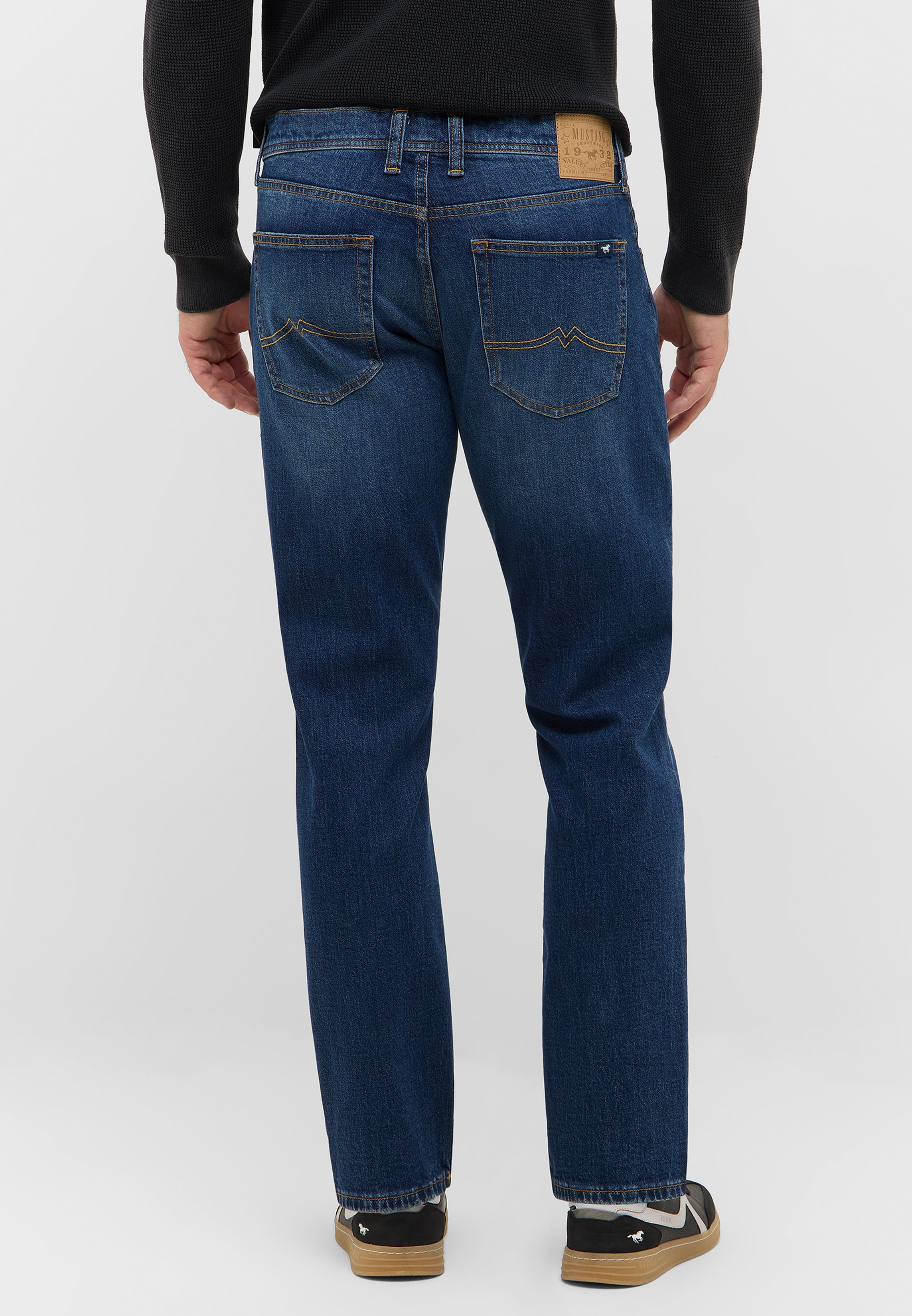 Męskie Spodnie Jeansowe Mustang Style Denver Straight Denim Blue 1016817 5000 883