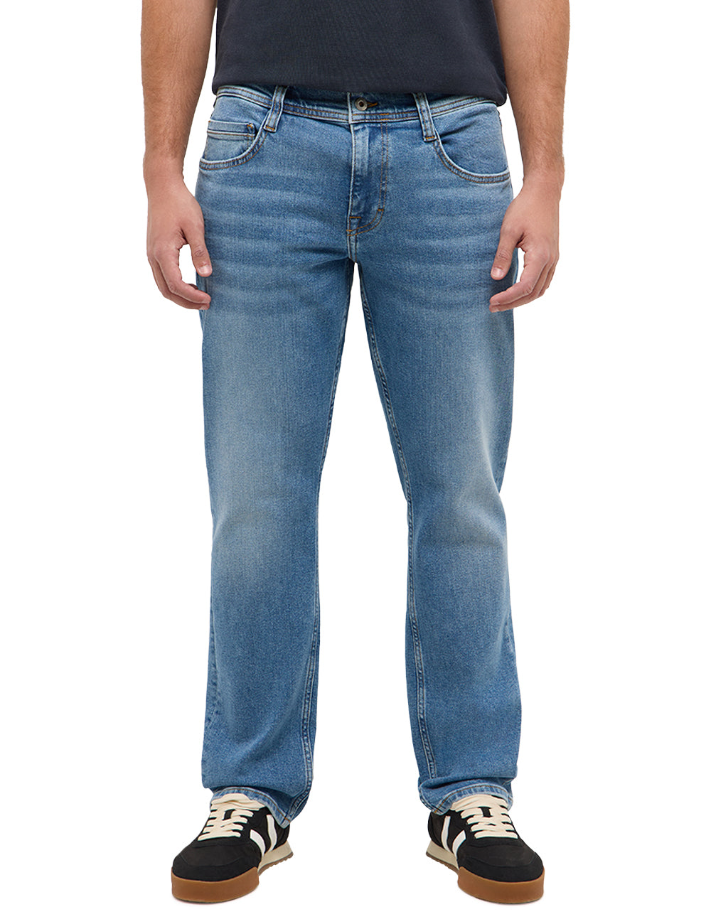 Męskie Spodnie Jeansowe Mustang Style Denver Straight Denim Blue 1017444 5000 583