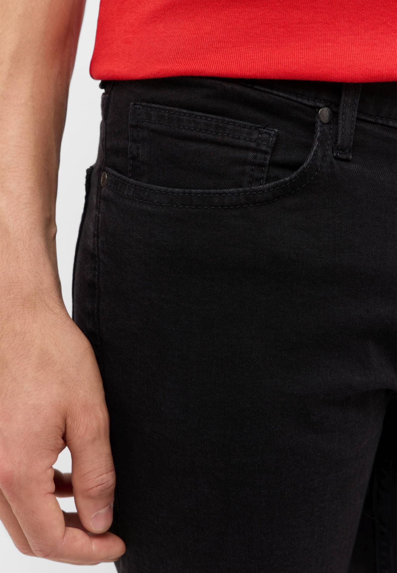 Męskie Spodnie jeansowe Mustang Style Frisco Skinny Denim Black 1016792 4000 902