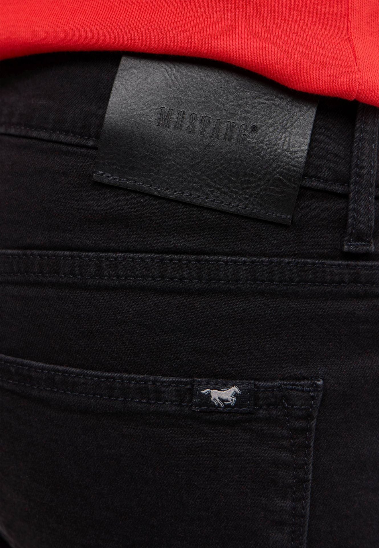 Męskie Spodnie jeansowe Mustang Style Frisco Skinny Denim Black 1016792 4000 902