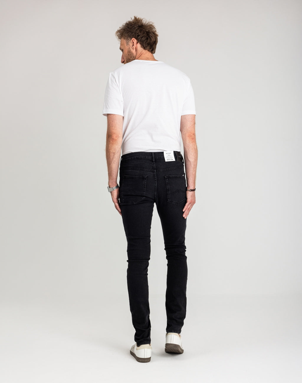 Męskie Spodnie jeansowe Mustang Style Frisco Skinny Denim Black 1018071 4000 940