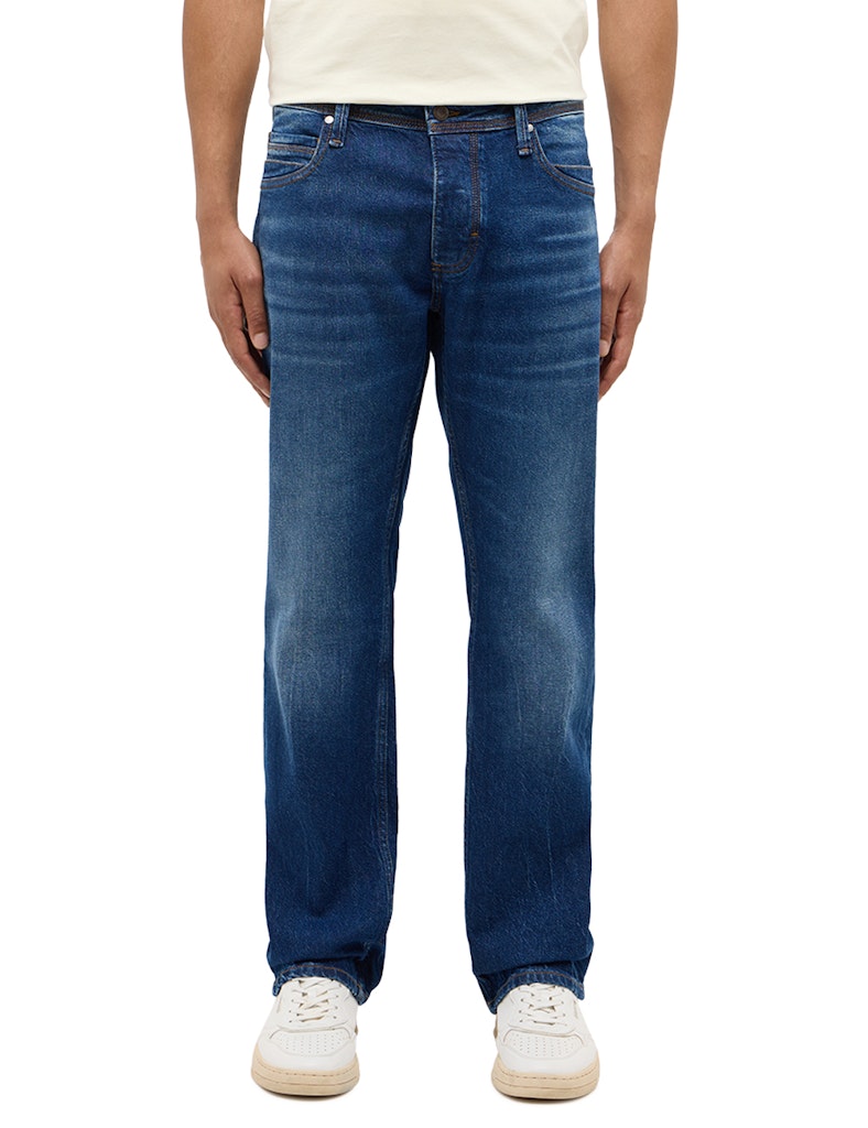 Męskie Spodnie jeansowe Mustang Style Michigan Straight Denim Blue 1015882 5000 983