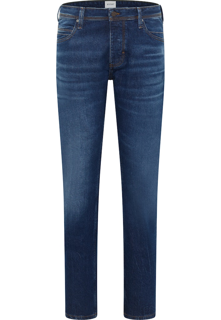 Męskie Spodnie jeansowe Mustang Style Michigan Straight Denim Blue 1015882 5000 983