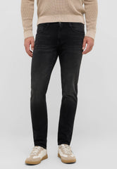 Męskie Spodnie jeansowe Mustang Style Oregon Slim Denim Black 1016798 4000 803