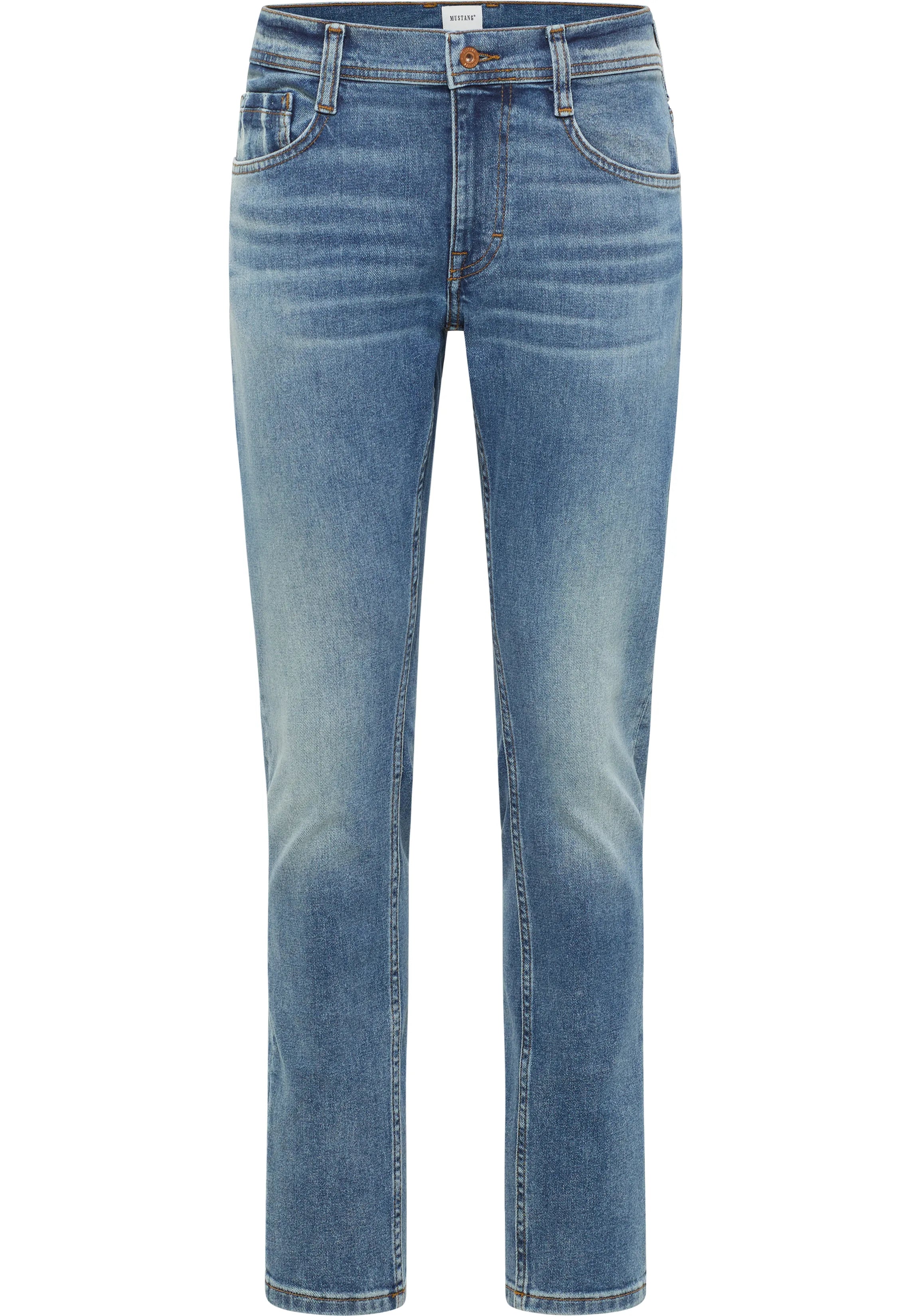 Męskie Spodnie Jeansowe Mustang Style Oregon Slim Denim Blue 1016429 5000 683