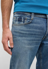 Męskie Spodnie Jeansowe Mustang Style Oregon Slim Denim Blue 1016429 5000 683